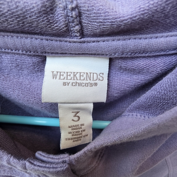 Chico's Lavender Hooded Utility Jacket - Picture 9 of 11